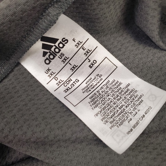 NCAA Miami Hurricanes Adidas Dry Fit Gray Adults Short Sleeve Tshirt Tee - Picture 9 of 10